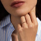 Image of 14K Yellow Gold Gentle Wave Band on Models Hand