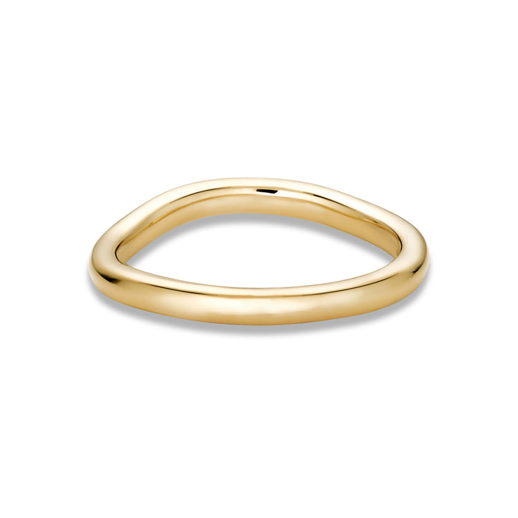 Stone and Strand 14K Yellow Gold Gentle Wave Band Rear Image