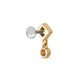 Stone and Strand 14K Yellow Gold Geranium Princess Blue and Pink Sapphire Push Pin Flat Back Rear Image