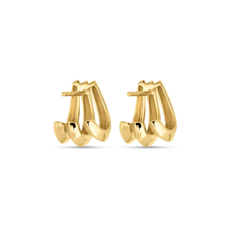 Stone and Strand 14K Yellow Gold Gitane Gold Cuff Earrings Rear Image