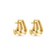 Stone and Strand 14K Yellow Gold Gitane Gold Cuff Earrings Rear Image