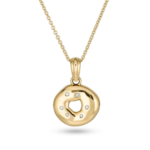 Stone and Strand 14K Yellow Gold Bagel Brunch Neckalce Front Image