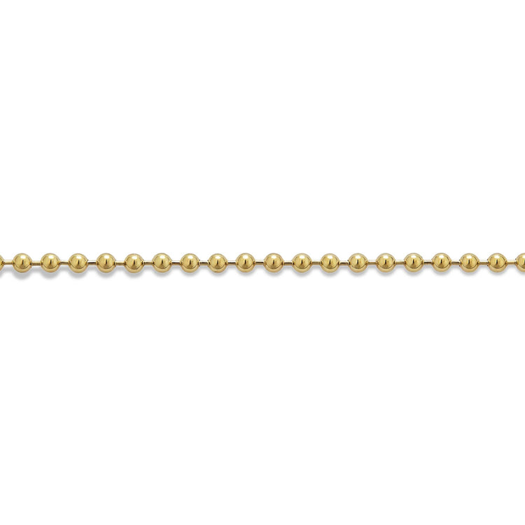 Stone and Strand 10K Yellow Gold Gold Ball Chain Bracelet Close Up Image