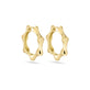 Stone and Strand 14K Yellow Gold Gold Bamboo Huggies Side Image