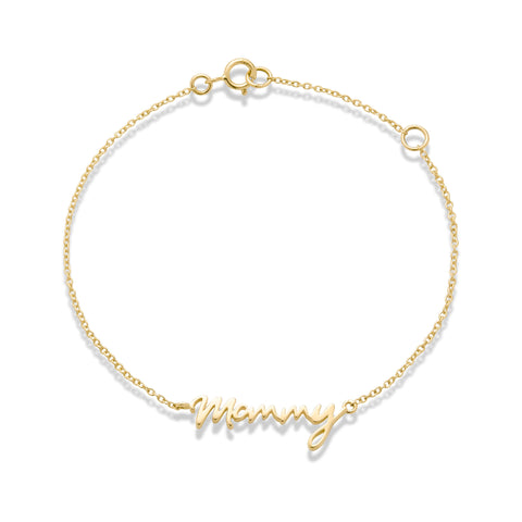 Stone and Strand 14K Yellow Gold Gold Best Mommy Bracelet Front Image