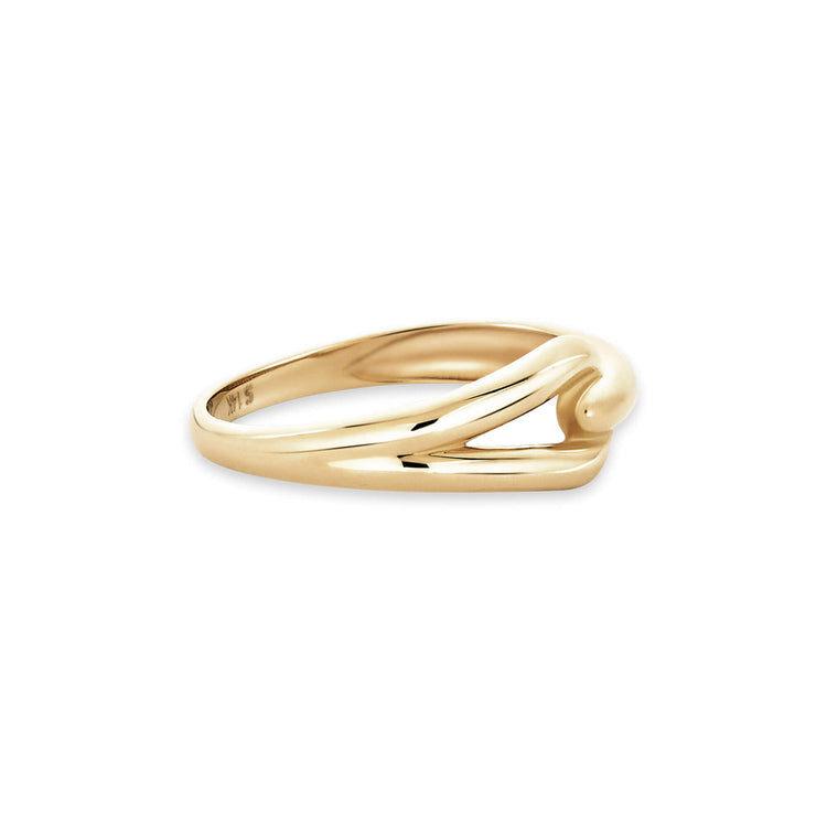Stone and Strand 14K Yellow Gold Gold Bridle Ring Side Image