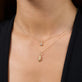Image of 14K Yellow Gold Gold Challah Charm with Stone and Strand Necklaces