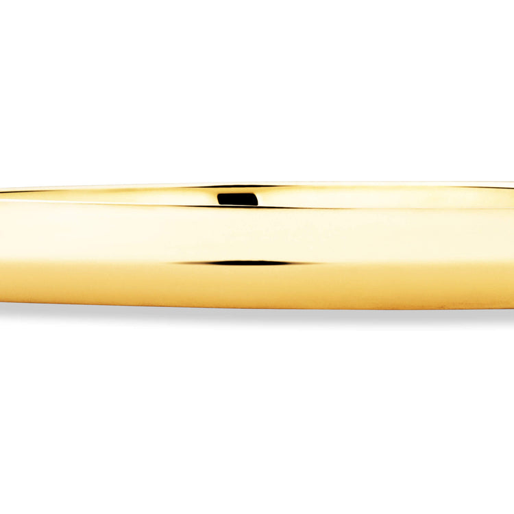 Stone and Strand 10K Yellow Gold Gold Cigar Bangle Close Up Image
