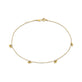 Stone and Strand 10K Yellow Gold Gold Cluster Anklet Front Image