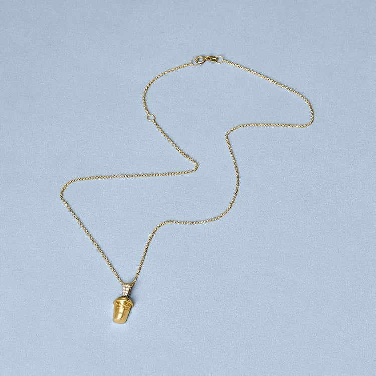 Stone and Strand 14K Yellow Gold Gold Coffee Brunch Necklace Editorial Image