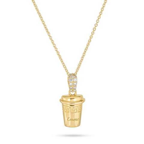 Stone and Strand 14K Yellow Gold Gold Coffee Brunch Necklace Front Image