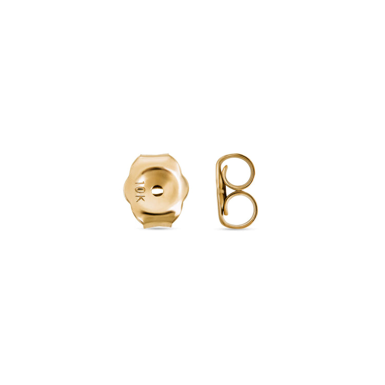 Stone and Strand 10K Yellow Gold Gold Cursive Initial Stud Backing Image
