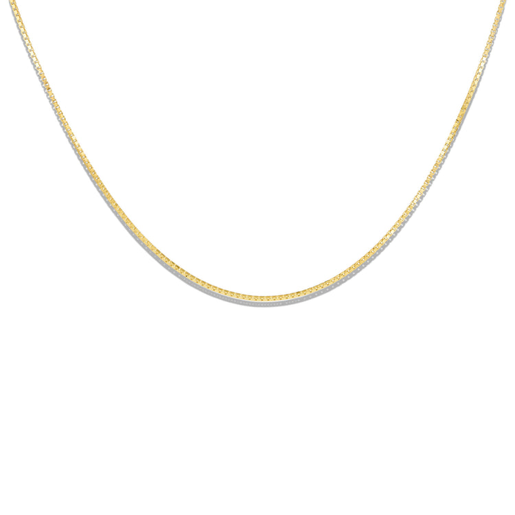 Stone and Strand 10K Yellow Gold Gold Diamond Cut Box Chain Front Image