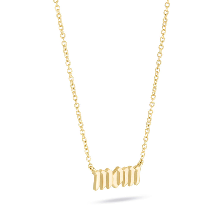 Stone and Strand 14K Yellow Gold Gold Gothic Mom Choker Necklace Side Image
