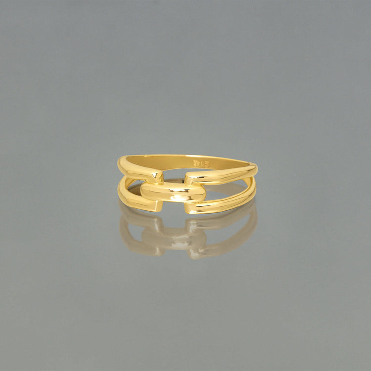 Stone and Strand 14K Yellow Gold Gold Harness Ring Editorial Image