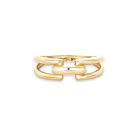 Stone and Strand 14K Yellow Gold Gold Harness Ring Front Image