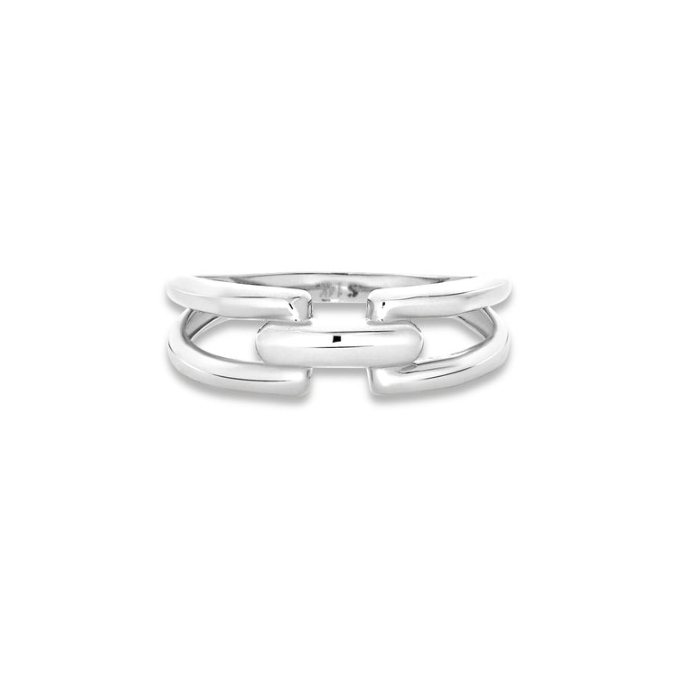 Stone and Strand 14K White Gold Gold Harness Ring Front Image