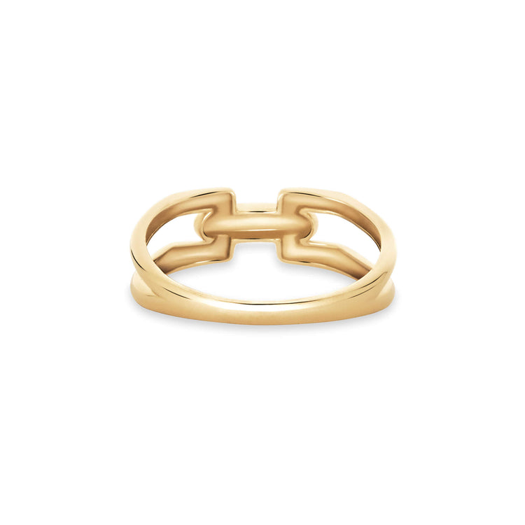 Stone and Strand 14K Yellow Gold Gold Harness Ring Rear Image