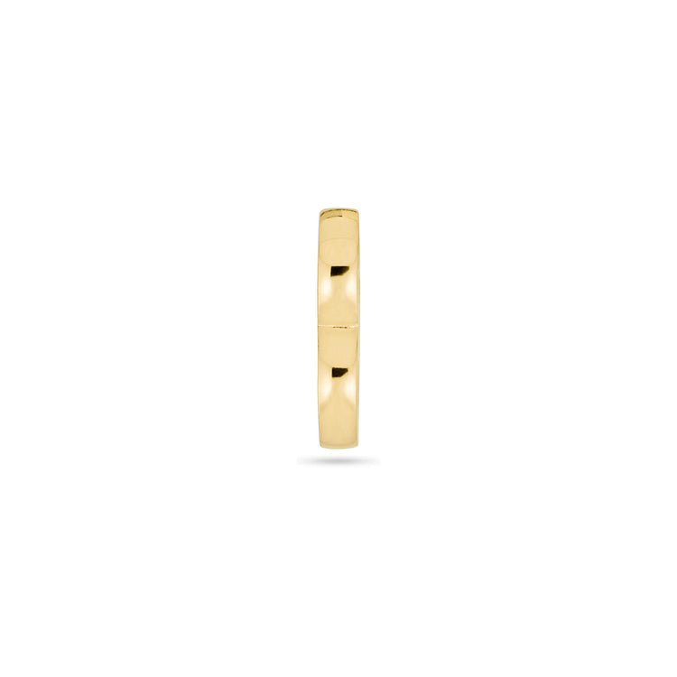Stone and Strand 14K Yellow Gold Gold Heart Huggie Single Earring Front Image