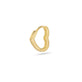 Stone and Strand 14K Yellow Gold Gold Heart Huggie Single Earring Rear Image