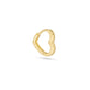 Stone and Strand 14K Yellow Gold Gold Heart Huggie Single Earring Side Image