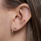 Image of 14K Yellow Gold Gold Heart Huggie Single Earring with Stone and Strand Earrings