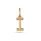 Gold Initial I Charm