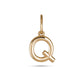 Gold Initial Q Charm