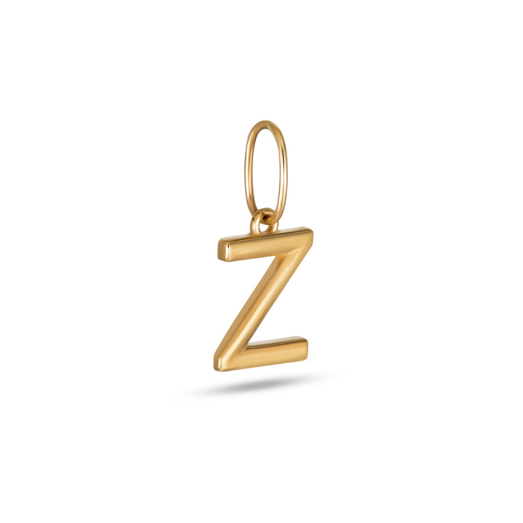 Stone and Strand 14K Yellow Gold Gold Initial Charm Z Side Image