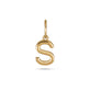 Gold Initial S Charm