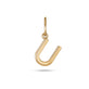 Gold Initial U Charm