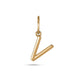 Gold Initial V Charm