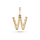 Gold Initial W Charm
