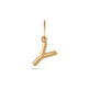 Gold Initial Y Charm
