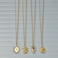 Still life image of Secret Garden Medallion Necklace with Stone and Strand solid gold jewelry