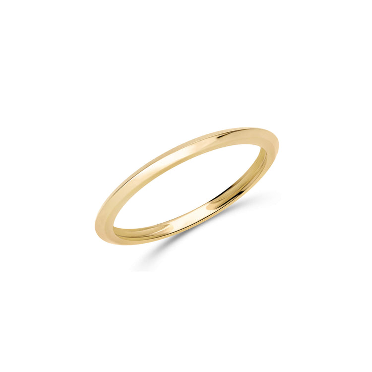 Stone and Strand 14K Yellow Gold Gold Knife Edge Stacking Band Top Image