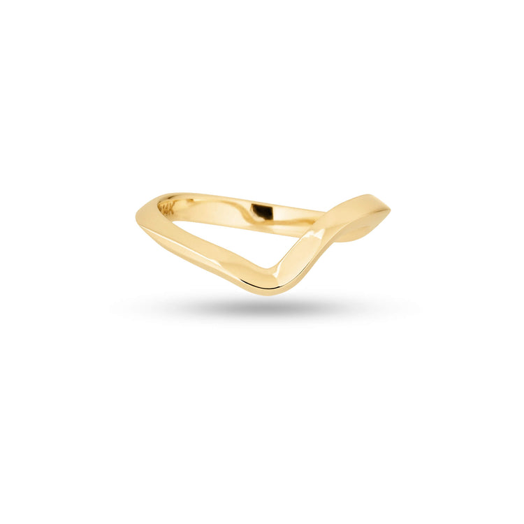 Stone and Strand 14K Yellow Gold Gold Luxe Ribbon Ring Band Front Image