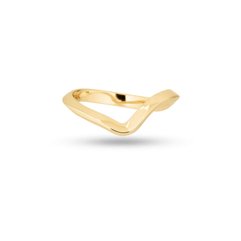 Stone and Strand 14K Yellow Gold Gold Luxe Ribbon Ring Band Front Image