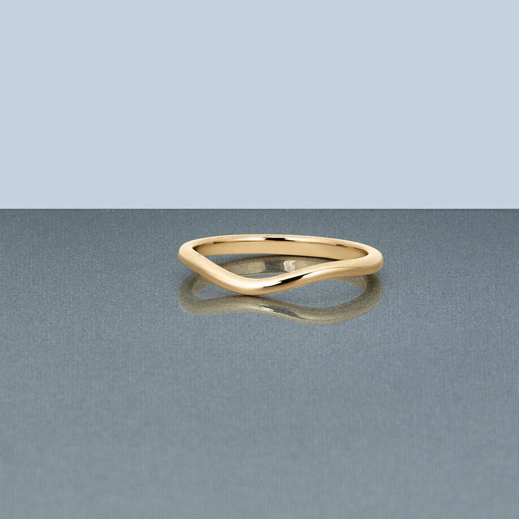 Stone and Strand 14K Yellow Gold Gold Merge Ring Editorial Image