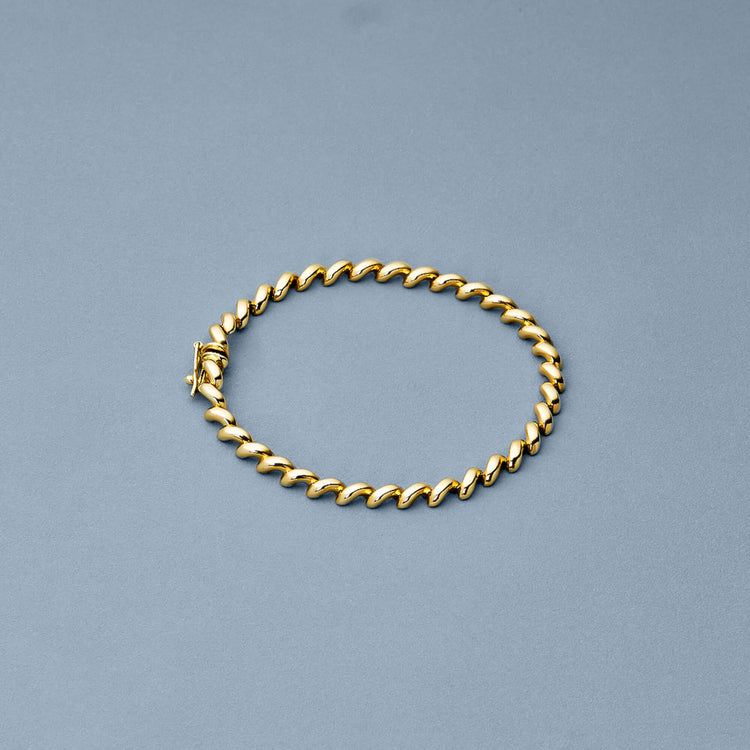 Stone and Strand 14K Yellow Gold Portofino Bracelet Editorial Image