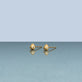Stone and Strand 14K Yellow Gold Small Gold Heart Puff Stud Earrings Editorial Image
