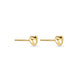 Gold Puff Heart Stud Earrings