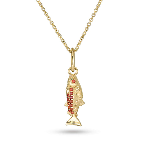Stone and Strand 14K Yellow Gold Salmon Brunch Necklace Front Image