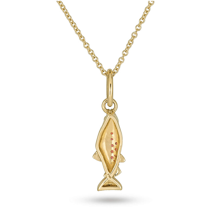 Stone and Strand 14K Yellow Gold Salmon Brunch Necklace Rear Image