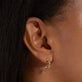 Gold Scribble Hoops