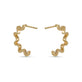 Gold Scribble Hoops