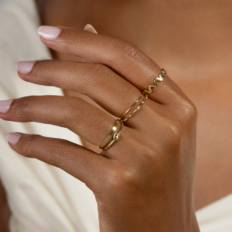 Gold Scribble Ring