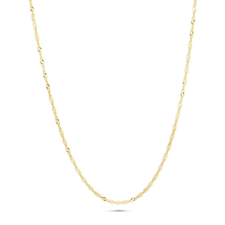 Stone and Strand 10K Yellow Gold Singapore Chain Front Image