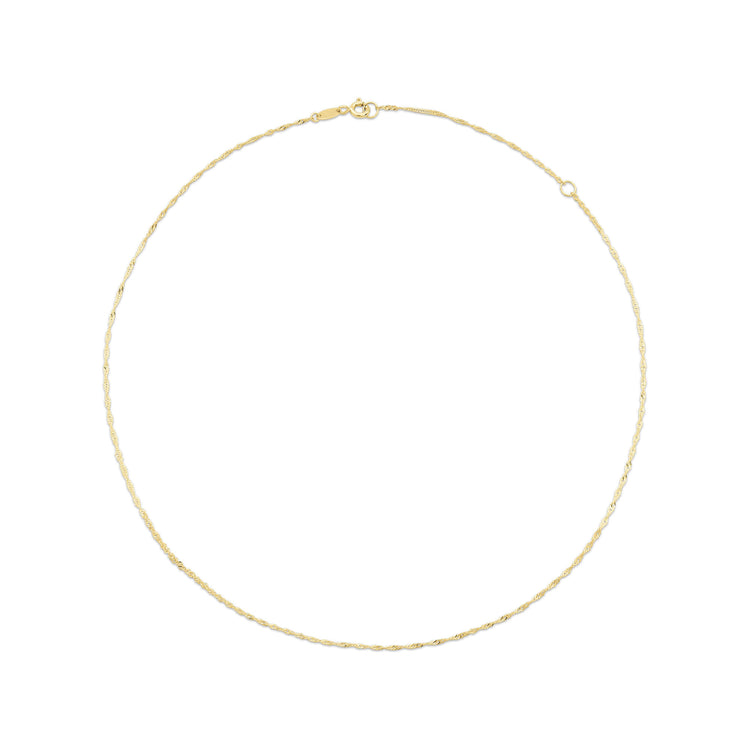 Stone and Strand 10K Yellow Gold Singapore Chain Front Image