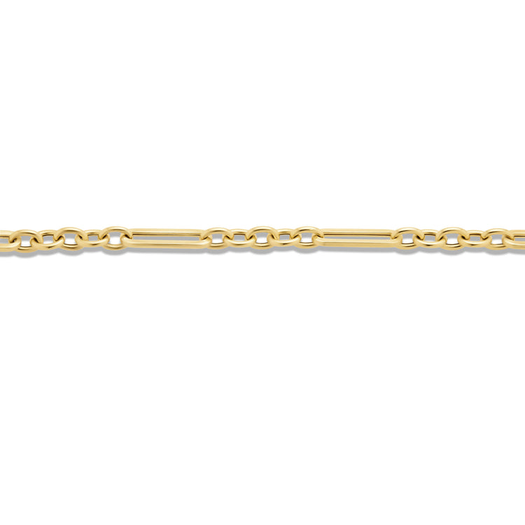Stone and Strand 14K Yellow Gold Gold Vintage Link Pivot Chain Close Up Image